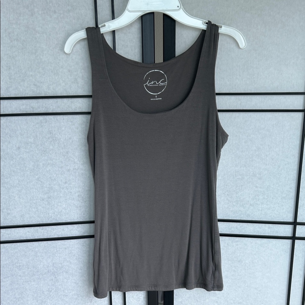 INC International Concepts Women's Charcoal Tank Top